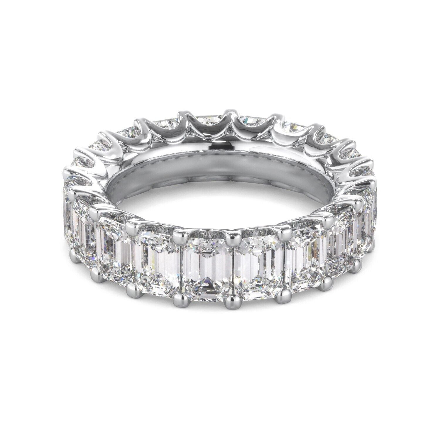 Lab Grown Diamond Eternity Ring D-E VS1-VS2 18K White Gold 6.50cttw
